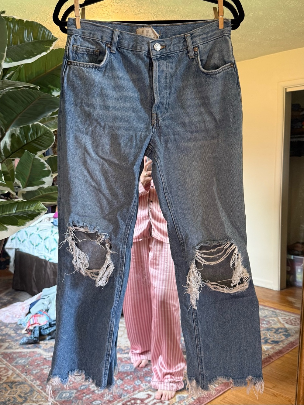 We The Free by Free People medium wash distressed jeans
